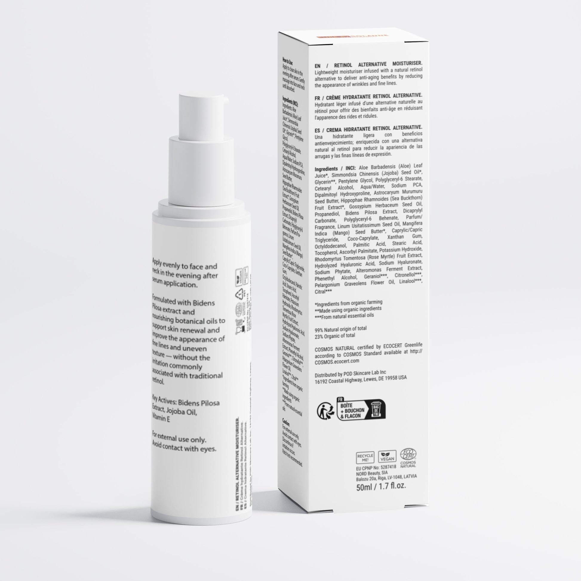 Pure Bidens Pilosa Extract Moisturizer, Retinol Alternative
