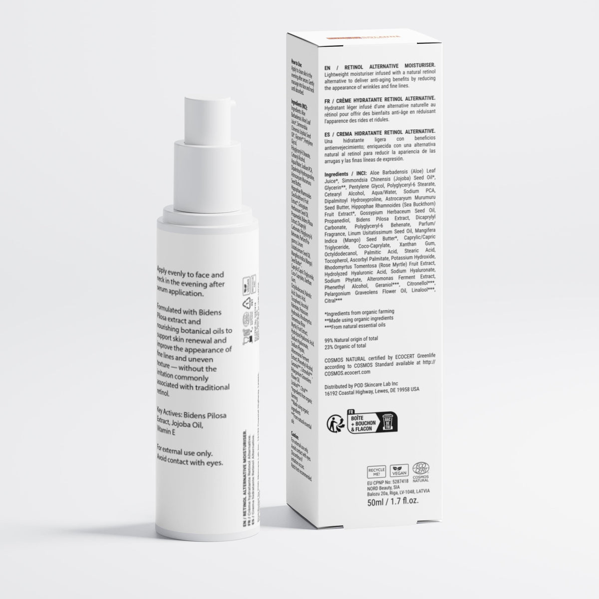 Pure Bidens Pilosa Extract Moisturizer, Retinol Alternative